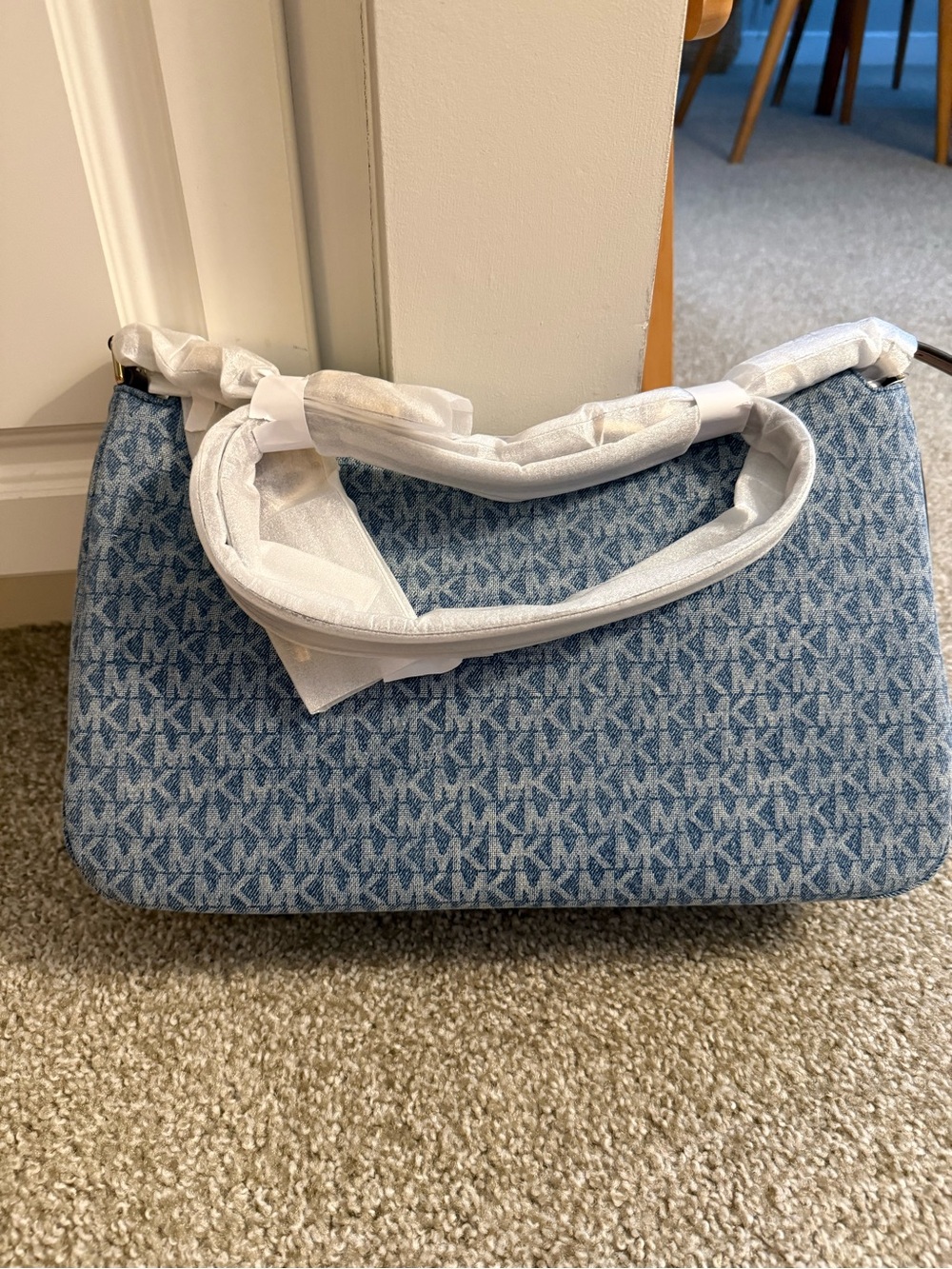 Michael Kors Nolita Top Zip Convertible Large Shoulder Bag in Denim- PRICE FIRM - Picture 5 of 9